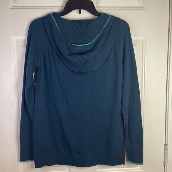 Eddie Bauer hooded‎ cardigan with zipper in Green. - Picture 5 of 6